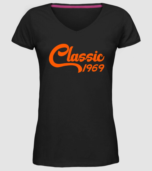 Classic 1969 model negru pe tricou