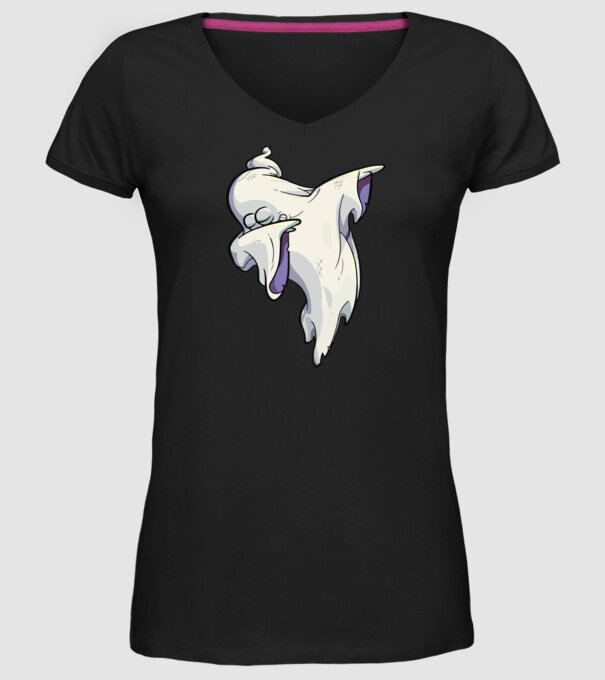 Dab ghost model negru pe tricou