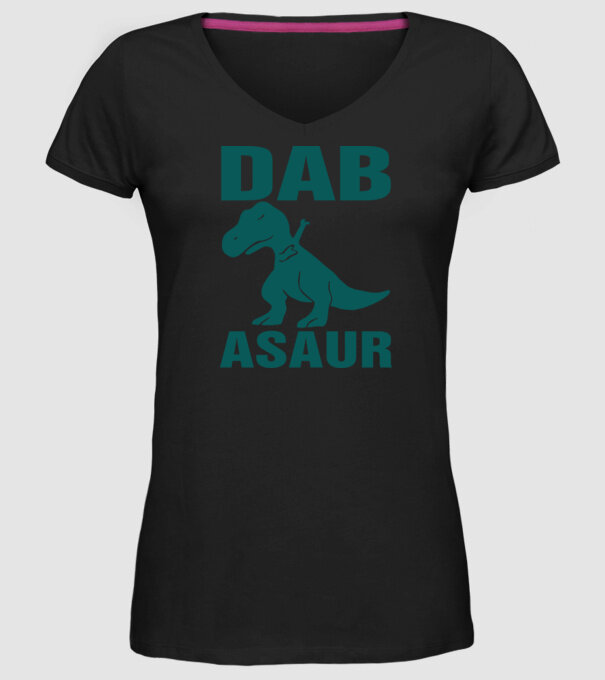 Dabasaur model negru pe tricou