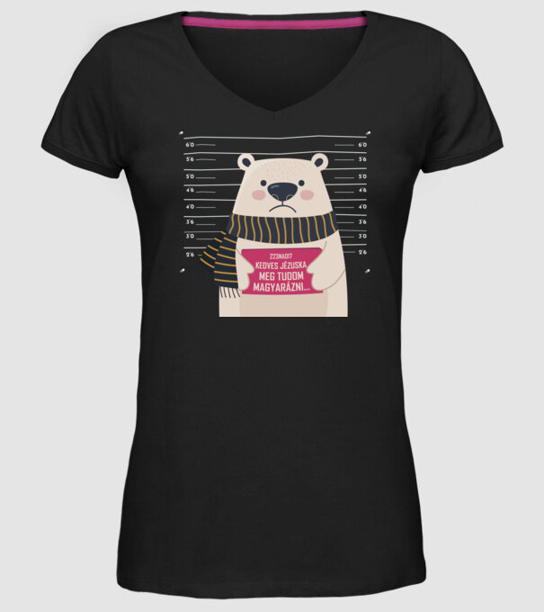 DearSanta model negru pe tricou