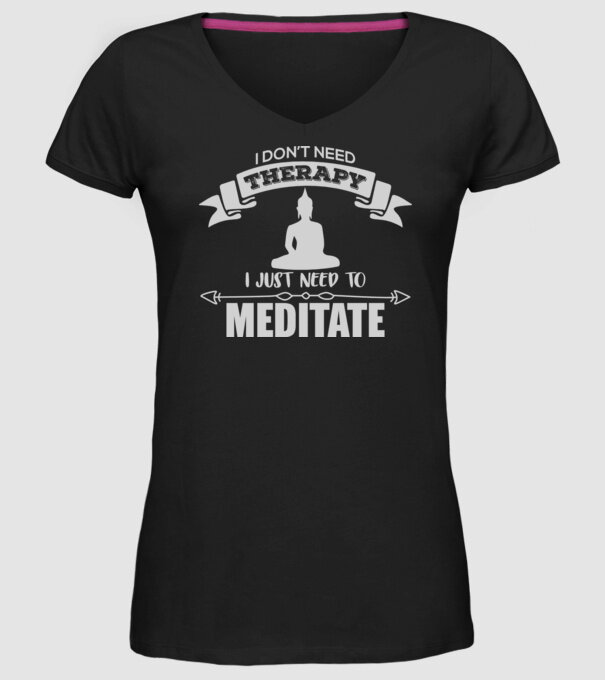 'don''t need therapy' model negru pe tricou
