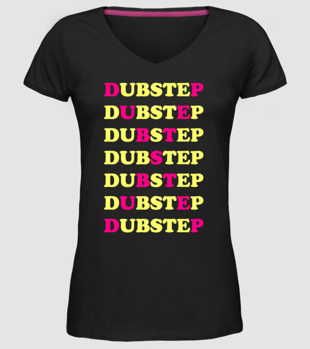 Dubstep model negru pe tricou