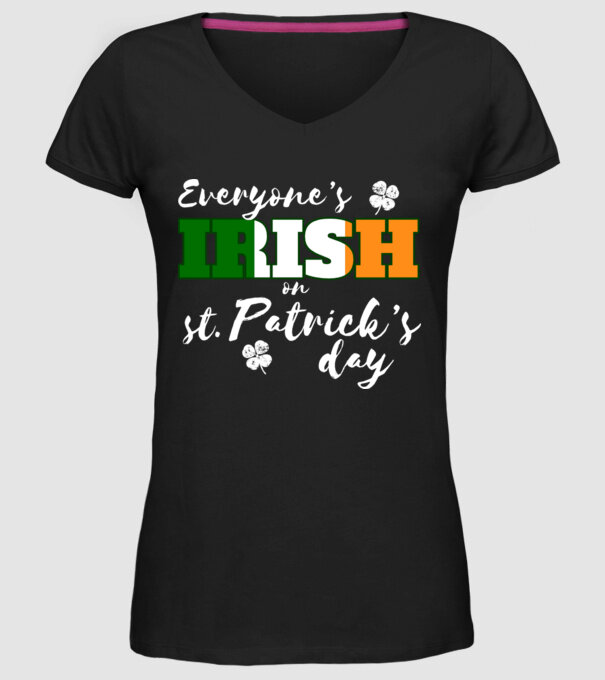 Everyone is irish flag model negru pe tricou