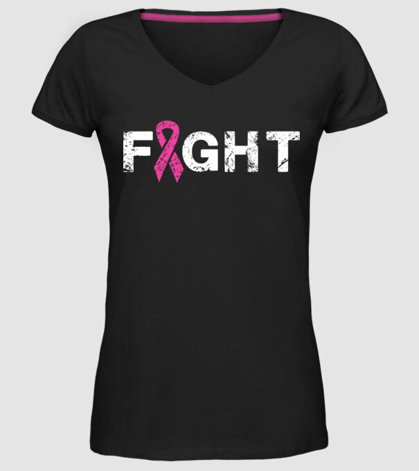 Fight model negru pe tricou