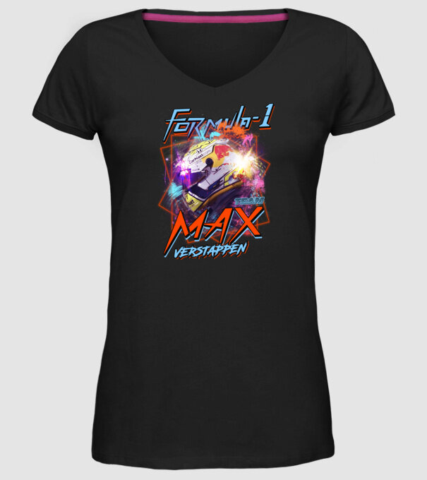 FORMULA 1 VERSTAPPEN model negru pe tricou