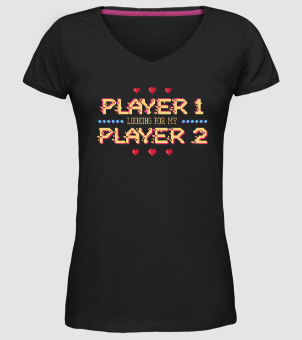 Gamer Love model negru pe tricou