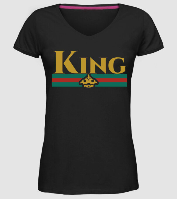 Gucci king model negru pe tricou