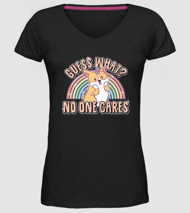 Guess what corgicorn model negru pe tricou
