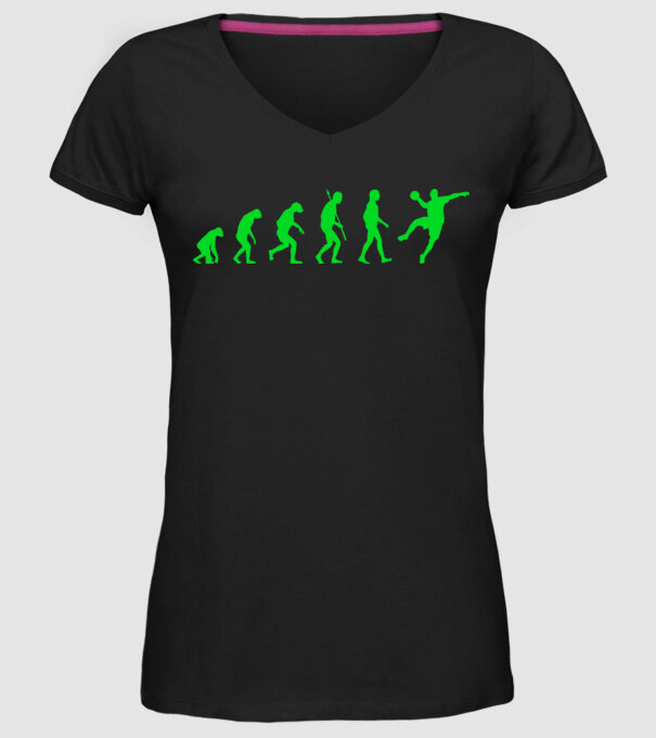 Handball evolution model negru pe tricou