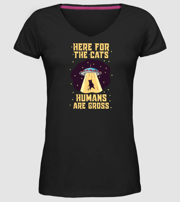 Here for the cats model negru pe tricou