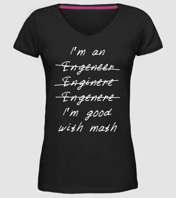 'I''m good with math' model negru pe tricou