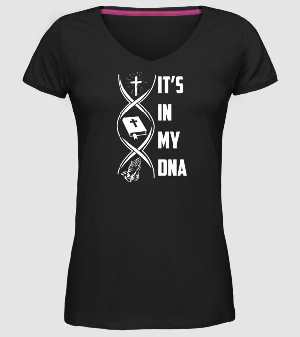 Its in my dna jesus model negru pe tricou