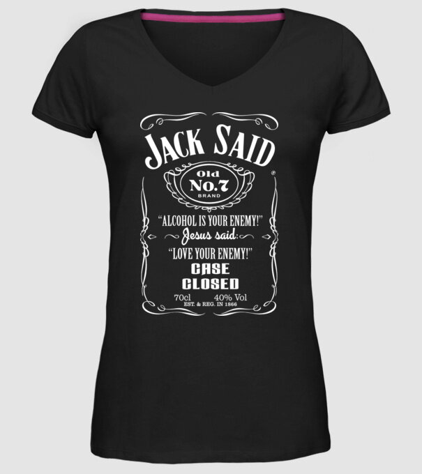 Jack said fun model negru pe tricou