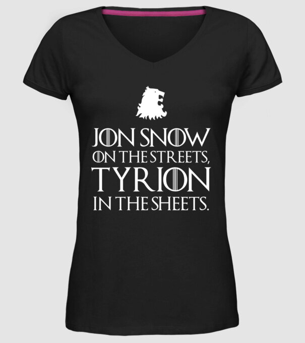 Jon Snow streets model negru pe tricou