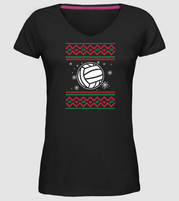 Model tricotat de Crăciun - Polo pe apă model negru pe tricou