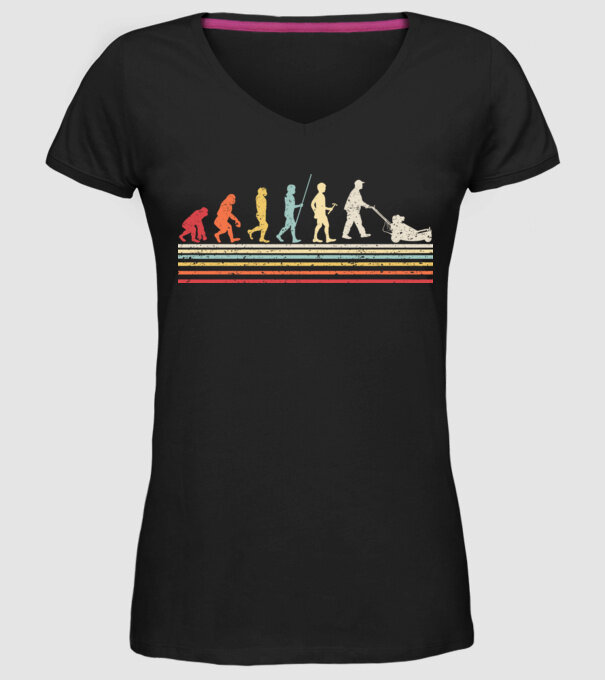 Evoluție Grădinar model negru pe tricou