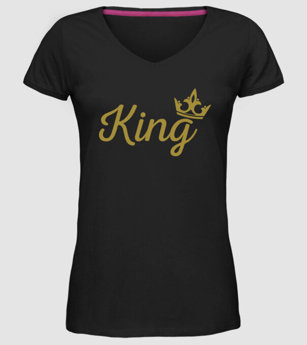 King model negru pe tricou