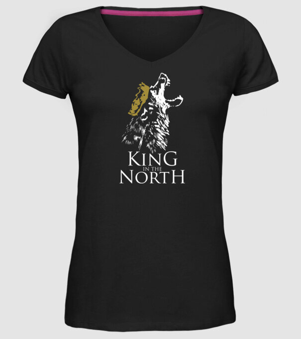 King in the north 2c model negru pe tricou