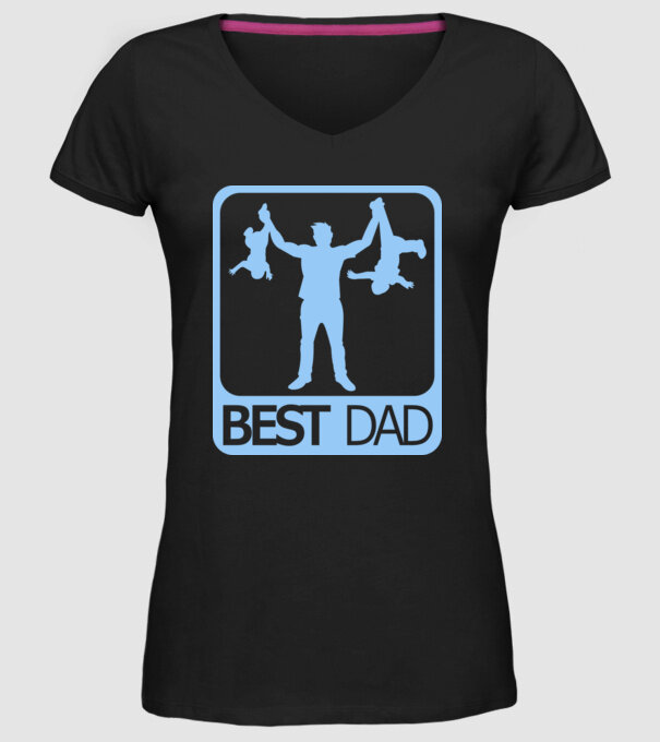 Cel mai bun tată model negru pe tricou