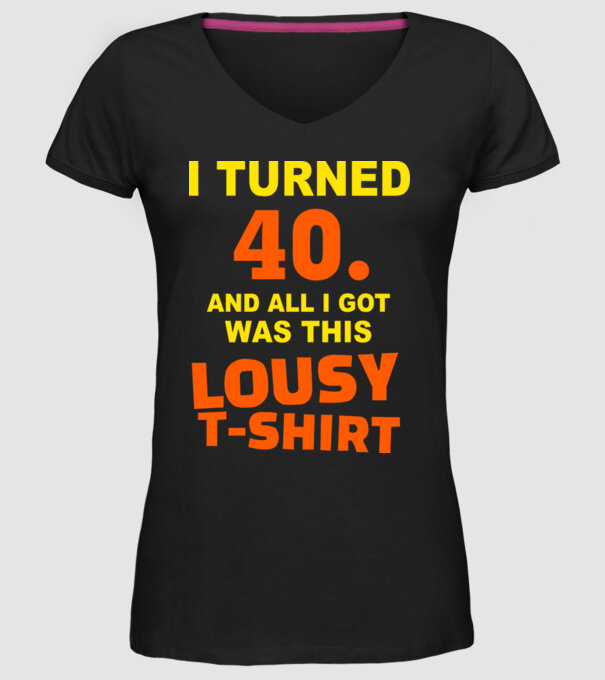 Lousy T-shirt 40 model negru pe tricou
