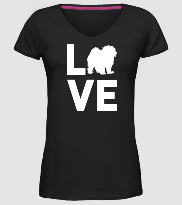 LOVE Bolognese model negru pe tricou
