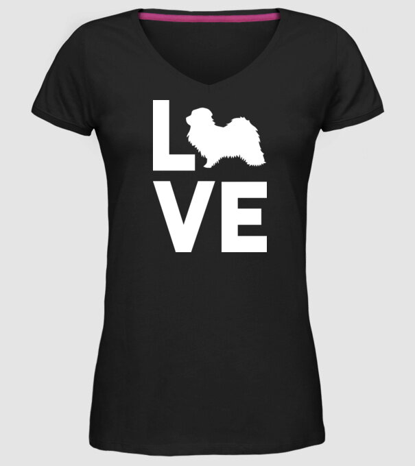 LOVE Havanese model negru pe tricou