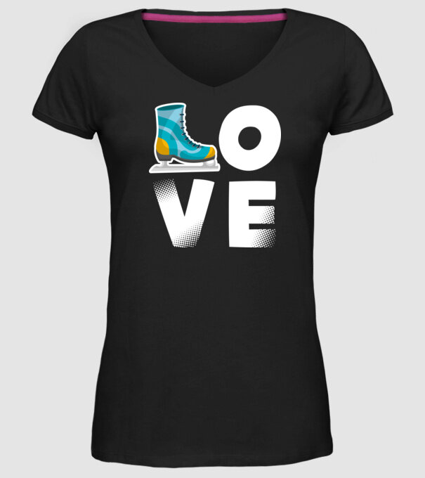 love model negru pe tricou