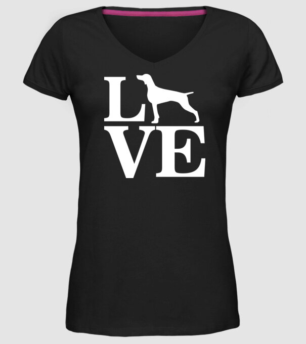 LOVE VIȘLĂ model negru pe tricou