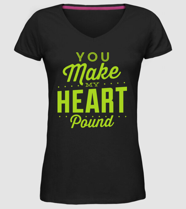 Make my heart model negru pe tricou