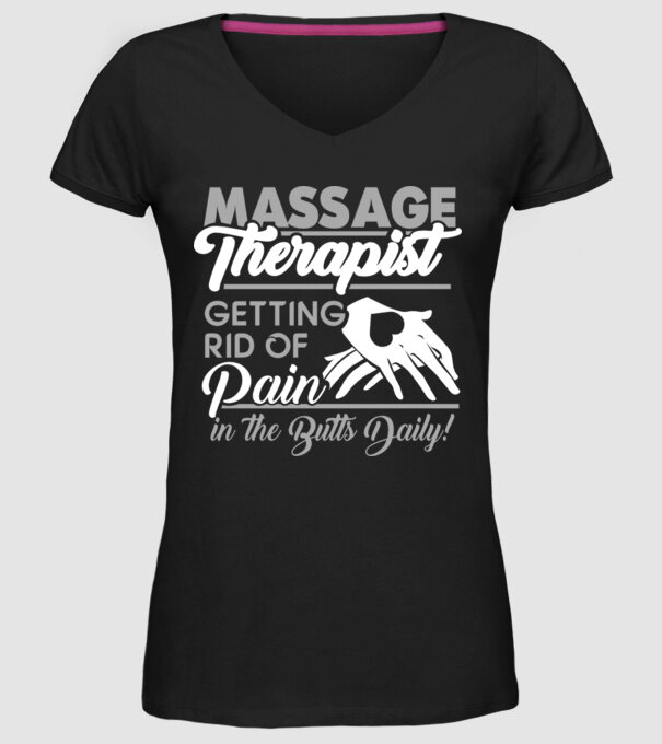 Massage pain model negru pe tricou