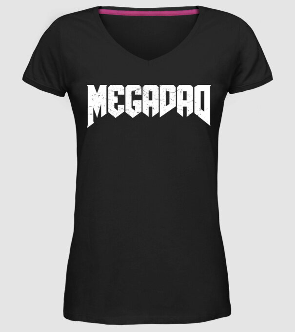 Megadad model negru pe tricou
