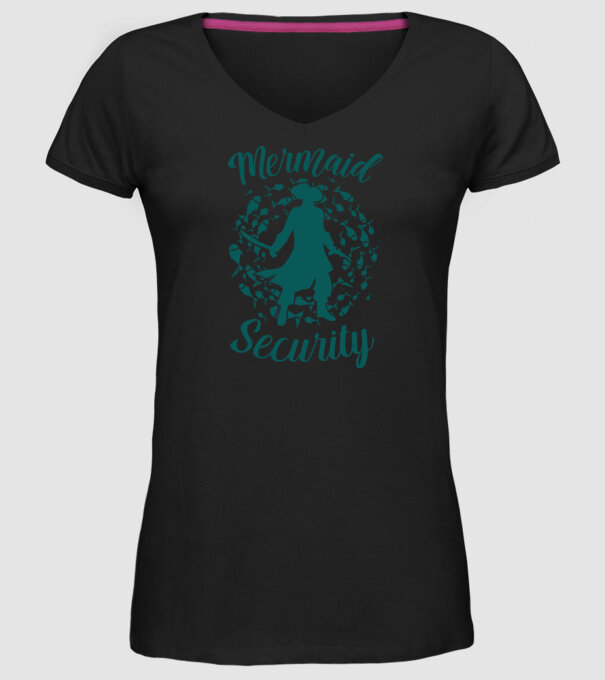 Mermaid Security boys model negru pe tricou