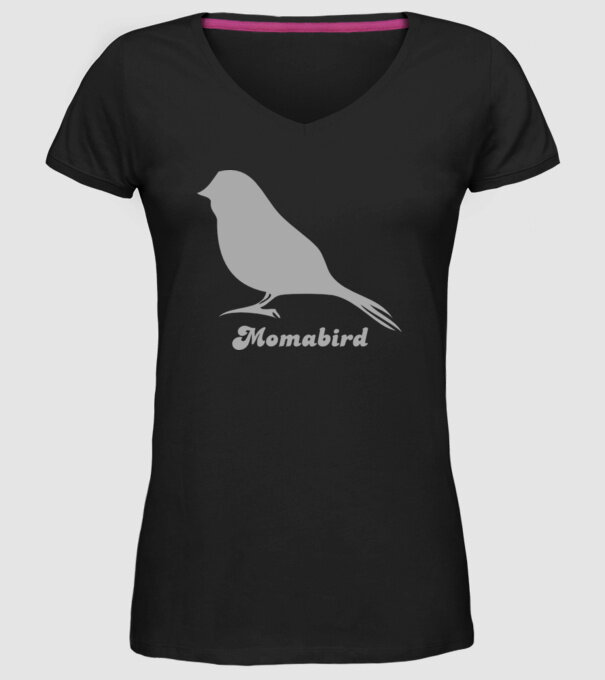 Momabird model negru pe tricou