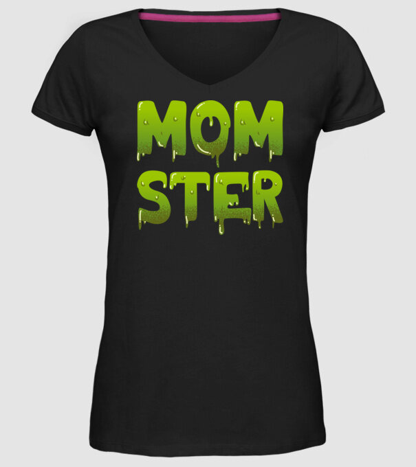 Momster model negru pe tricou