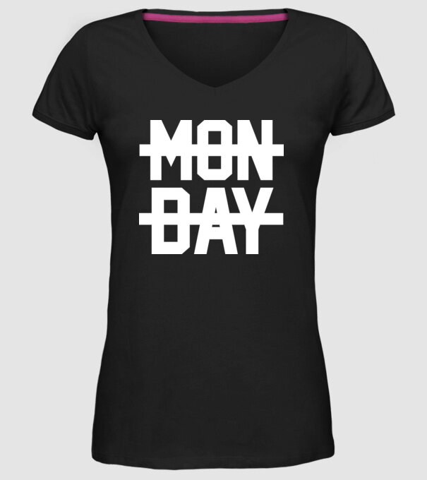 Monday model negru pe tricou