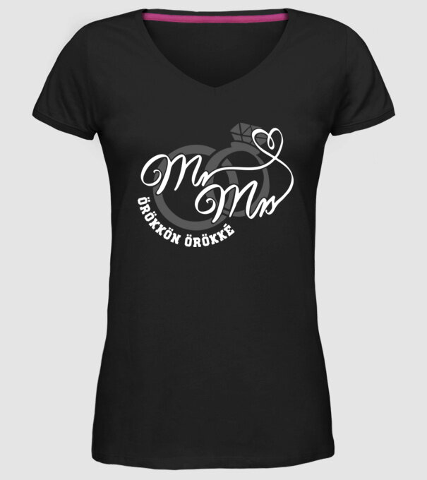 pentru totdeauna model negru pe tricou
