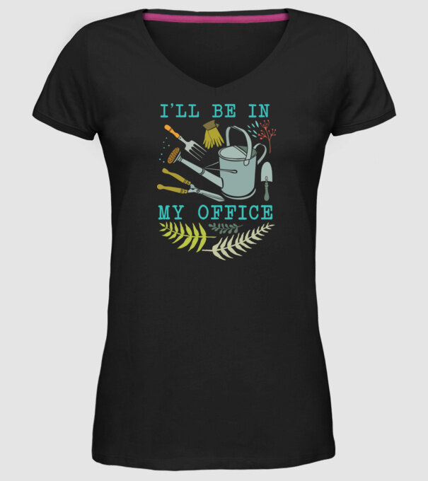 My office model negru pe tricou