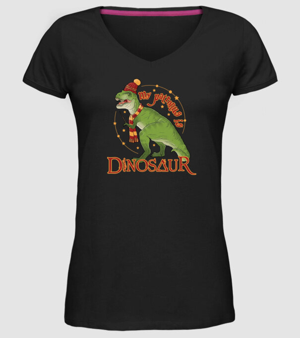 My patronus is dinosaur model negru pe tricou