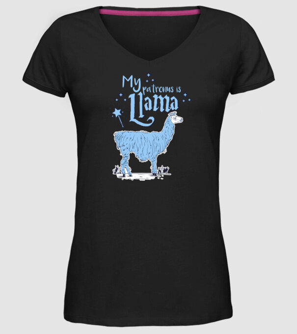 My patronus is Llama model negru pe tricou