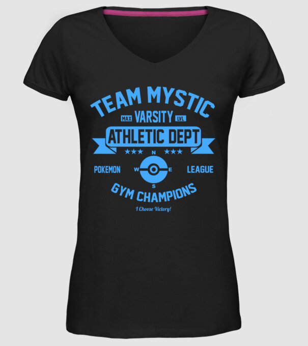 Mystic champions model negru pe tricou