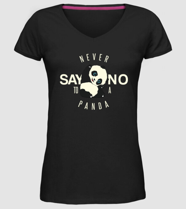 Never say no model negru pe tricou