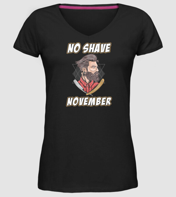 No shave November model negru pe tricou