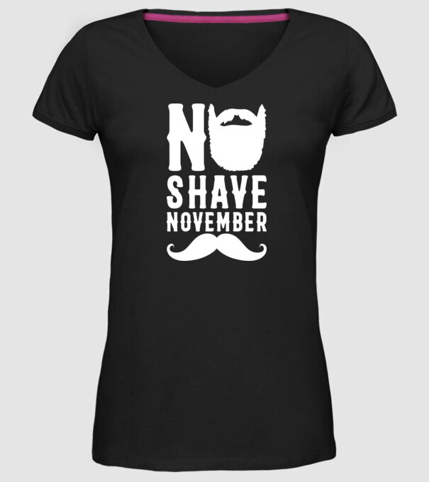 No shave november model negru pe tricou
