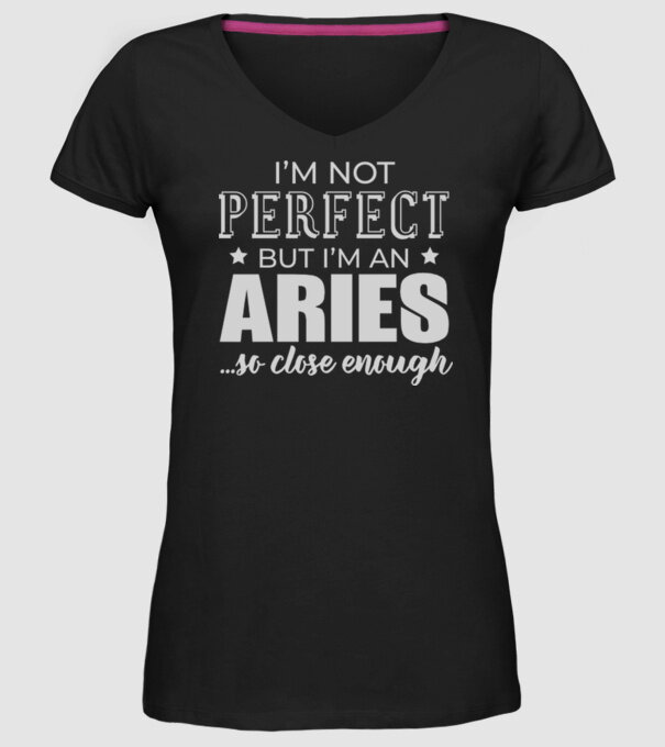 Not perfect, but ARIES model negru pe tricou