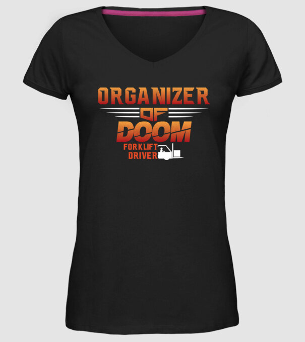 organizer of DOOM model negru pe tricou