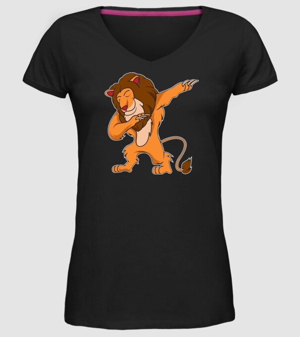 Leu DAB model negru pe tricou