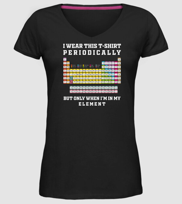 Periodically model negru pe tricou
