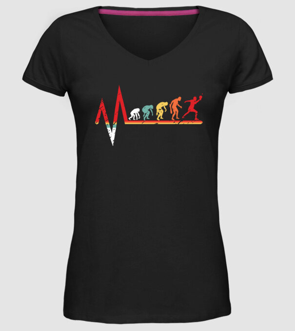 Evoluție ping-pong model negru pe tricou