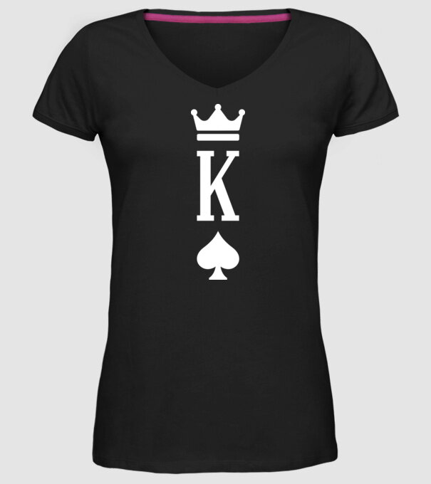 Playing cards King of spades model negru pe tricou