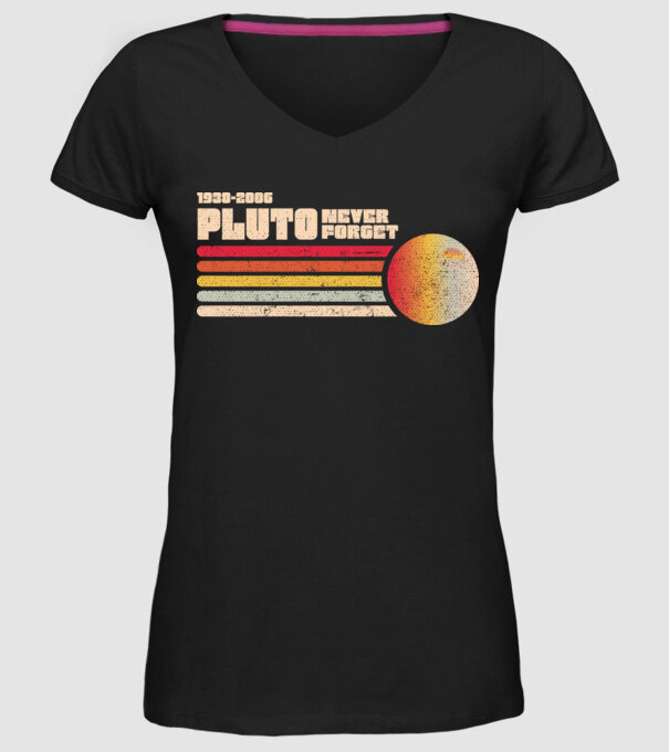 pluto model negru pe tricou